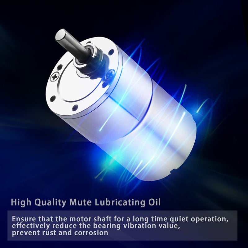 [Australia - AusPower] - Greartisan DC 12V 300RPM Gear Motor High Torque Electric Micro Speed Reduction Geared Motor Eccentric Output Shaft 37mm Diameter Gearbox 300 RPM 12 Volt 