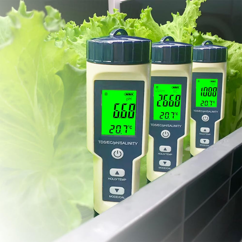 [Australia - AusPower] - AH-PH+EC Meter,TDS,Salt,Water Temperature 