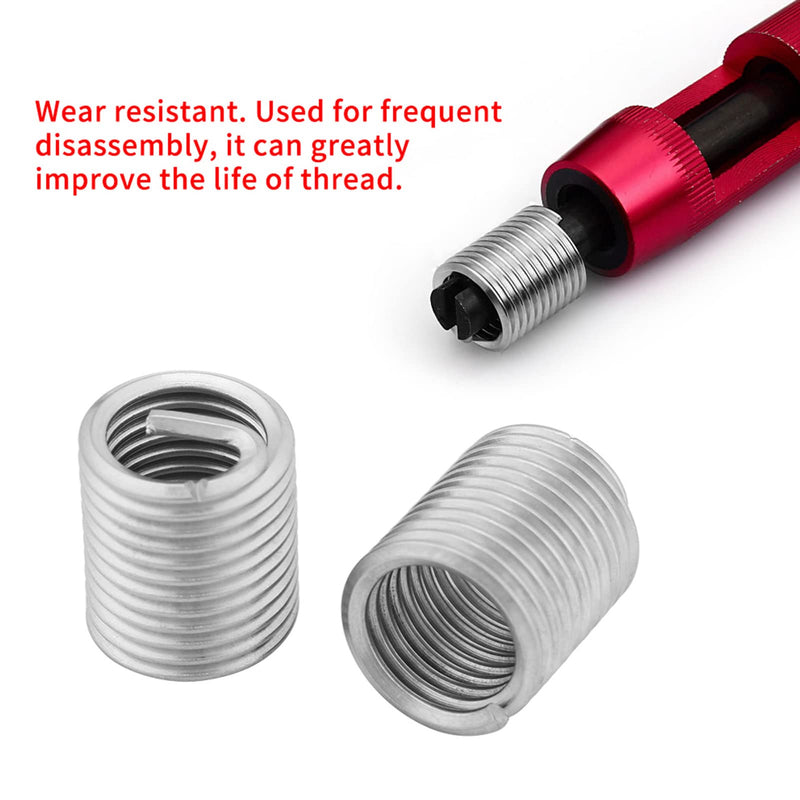 [Australia - AusPower] - Thread Repair Kit, Kit Coil Inserts Stainless Steel Thread Repair Kit,Inserts for Avoiding The Damage of Thread, 60Pcs 