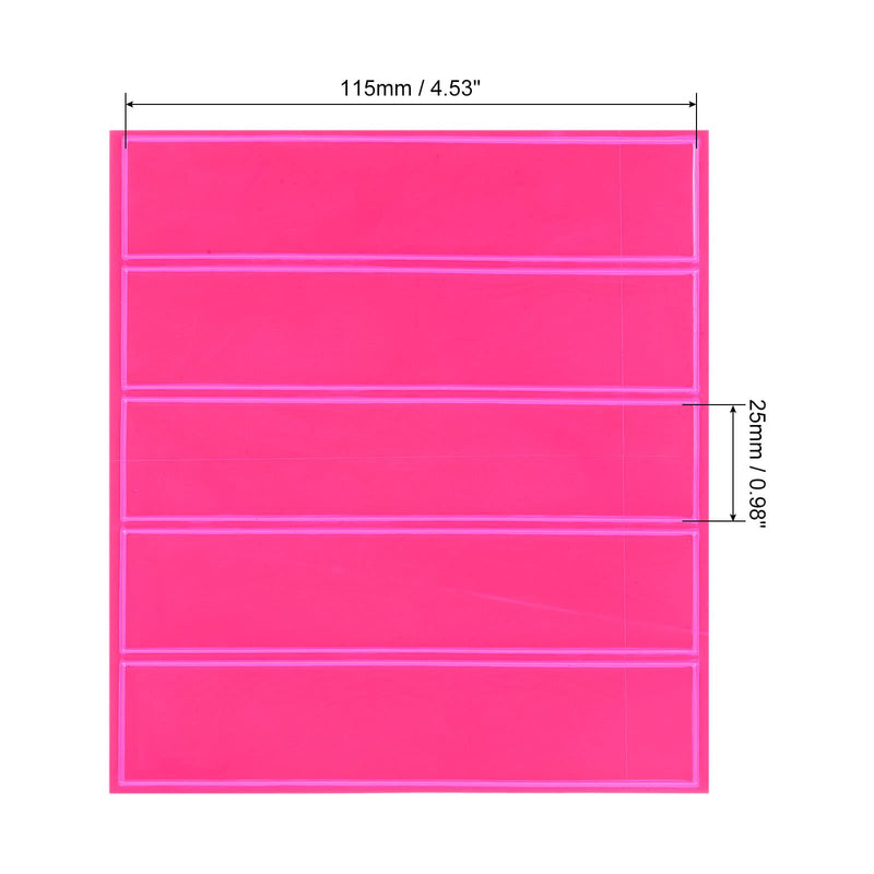 PATIKIL Reflective Stickers, 30 Pack 1 x 4.5" Waterproof Adhesive High Visibility Night Caution Warning Safety Tape Strips for Backpacks Bikes Helmets, Pink