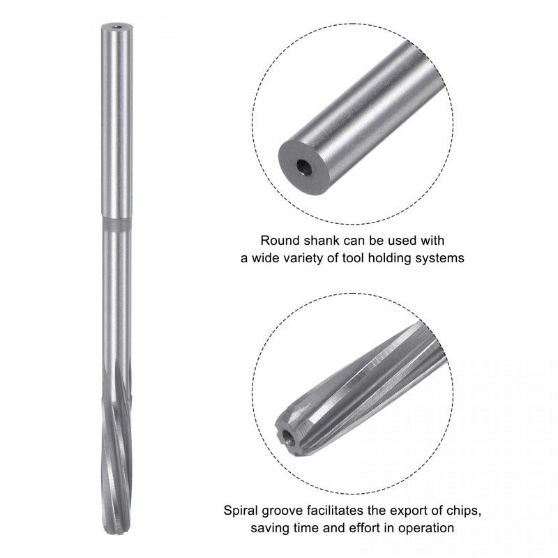 [Australia - AusPower] - sourcing map Clamping Reamer 7 mm H7 4241 High Speed Steel Spiral Grooves Lathe Reamer Cutter 7mm 