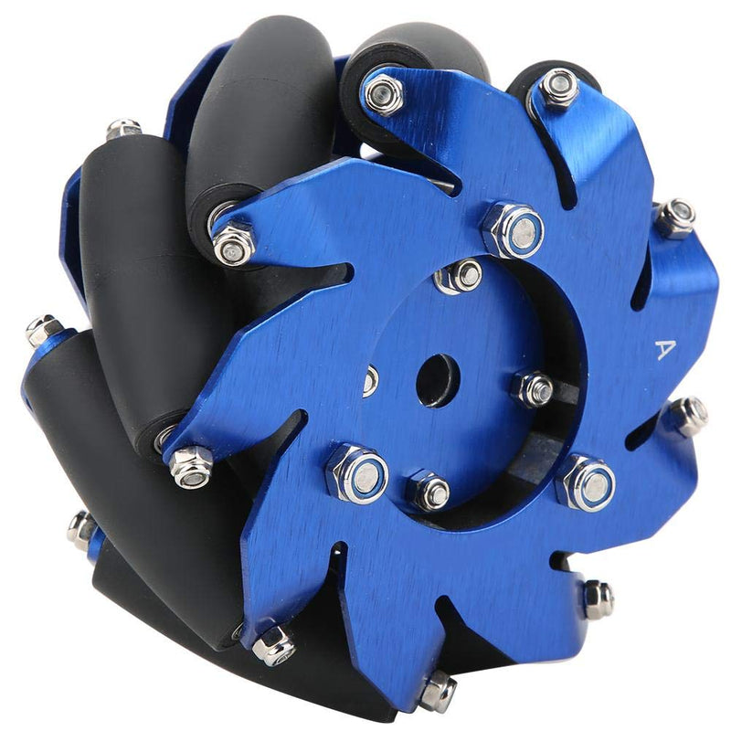 [Australia - AusPower] - 4in Mecanum Wheel Aluminum Right Wheel,45 Degree Omnidirectional Wheel Robot Drive Wheel Industrial Robot Parts, Single Wheel Load 30KG 