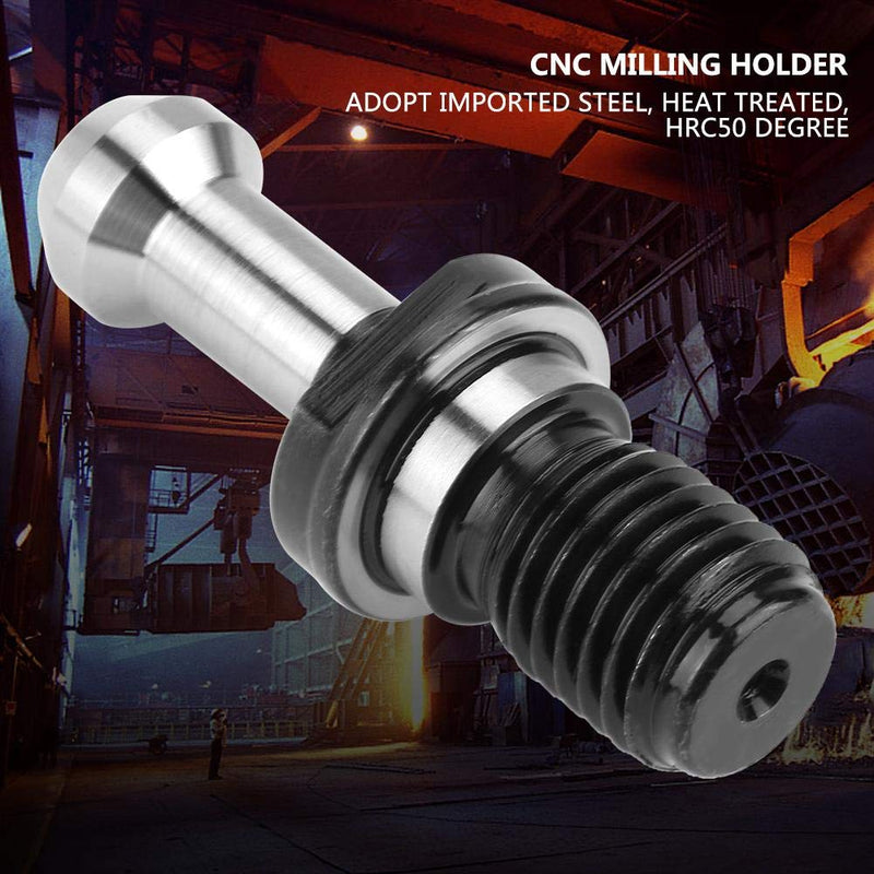 BT40 Tightening Bolt, 2 Pieces BT40 45 DegreePull Bolt, Carbon Steel Tool Holder, CNC Milling Machine, Solid Retention Knob