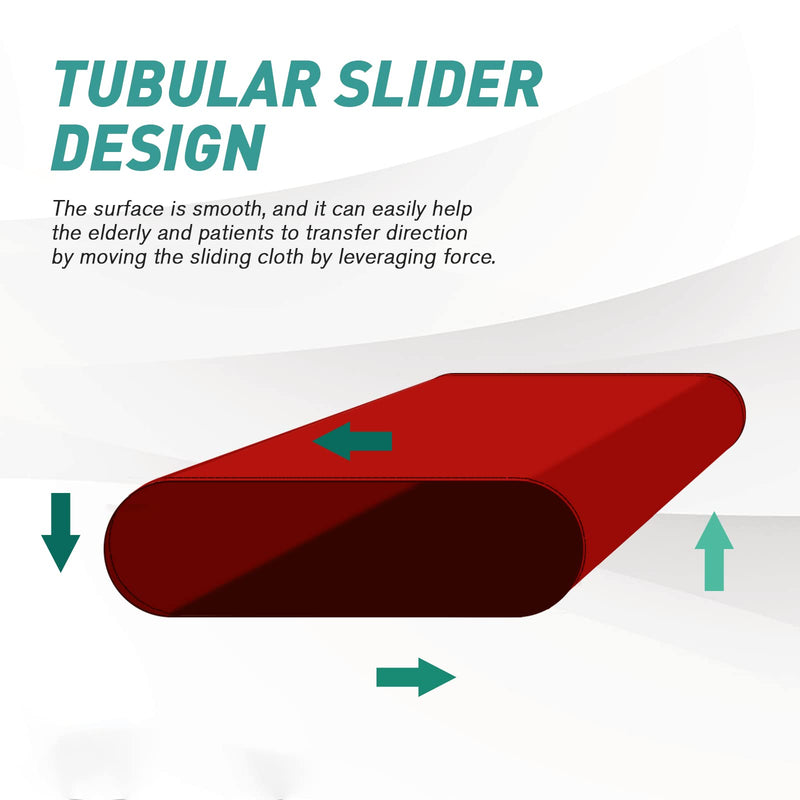 [Australia - AusPower] - YHK Tubular Slide Sheet for Patient Transfer, Washable Reusable Flat Slide Sheet, Safetysure Transfer Slide for Moving Bedridden Patients, Slides for Cars, Hospital Bed, Home Care (28.3" x 47.2") Red 28.3*47.2in 