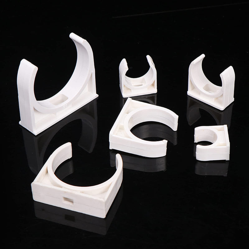 [Australia - AusPower] - 30 Pcs U-Shaped PVC Water 40mm Pipe Clamps Clips, U-Shaped Buckles Fit for 1-1/2" (40mm) Water Pipes and TV Trays Tubing Hose Hanger Support Pex Tubing ?White 40mm? 40mm/1-1/2"(30 Pcs) 