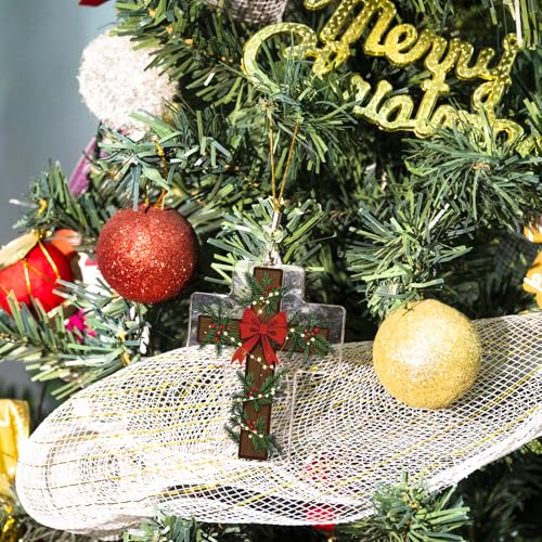 Christmas Ornaments Cross Shaped Christmas Tree Decoration Acrylic