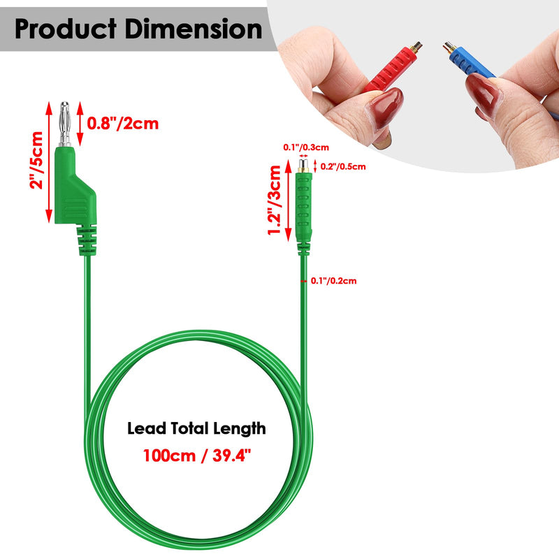 [Australia - AusPower] - Sumnacon 4mm Banana Plug to Magnetic Jumper Wires 5 Pcs Silicone Soft Flexible Magnetic Jumper Test Leads for Testing 30VAC 5A 20AWG Jumper Test Wires for HVAC,Thermostats,Sensors,Multimeter 