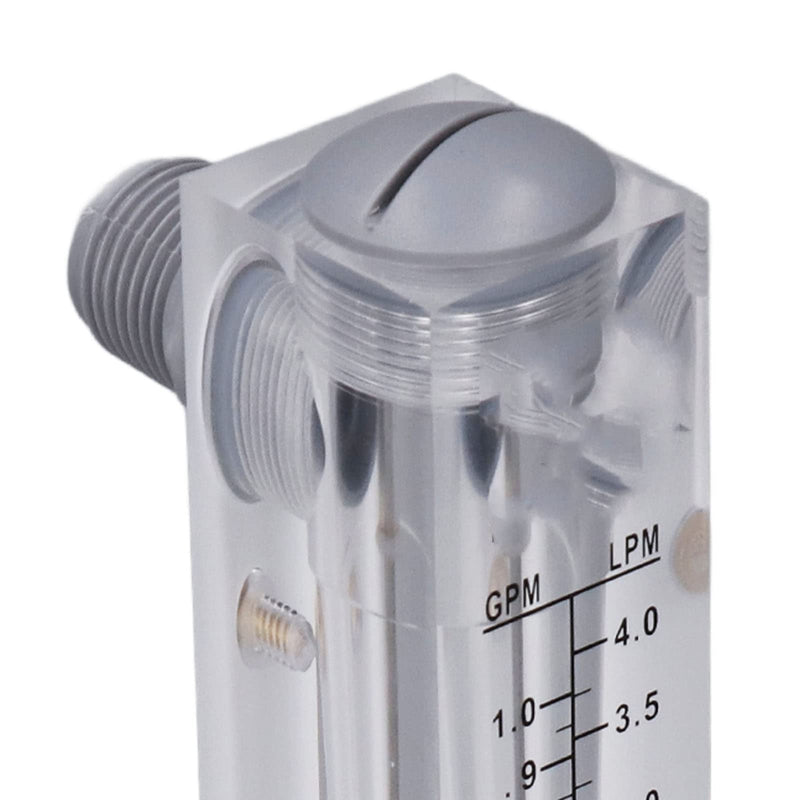 [Australia - AusPower] - 0.1-1GPM Panel Type Tube Liquid Flowmeter Adjustable Knob Water Liquid Meter Liquid Measuring Tool 