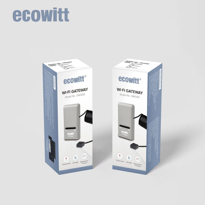 ECOWITT Wi-Fi Gateway Weather Station, with Built-in Temperature, Humidity, and Barometric Sensors, IOT Ready, Supports Ecowitt Sensors Developed, USB Power, 915 MHz GW1200BU