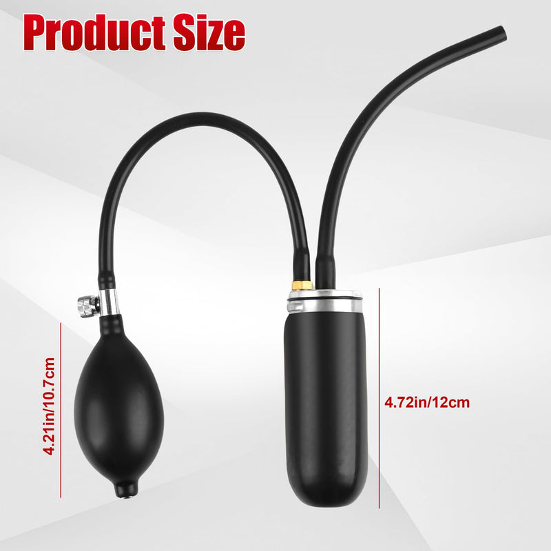 Expandable Bladder Leakage Tester Locator Easy Automotive Leak Plug for All Vehicles，Universal Easy Intake Adapter, Automotive Smoke Machine Bladder (黑色1)