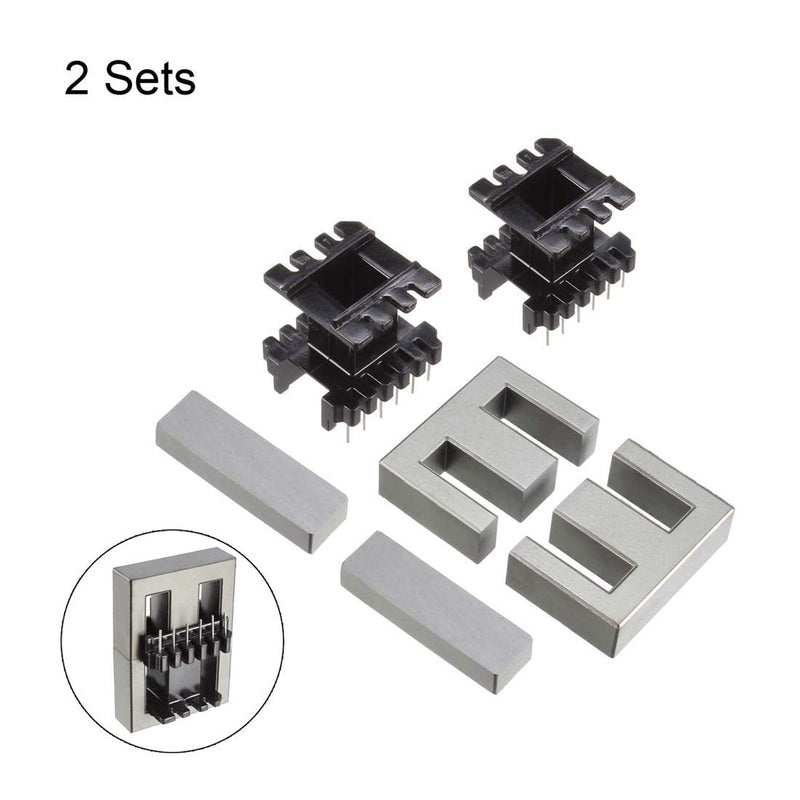 [Australia - AusPower] - uxcell 2 Sets EI40 6 with 6pin Transformer Bobbin PC40 Ferrite Core 