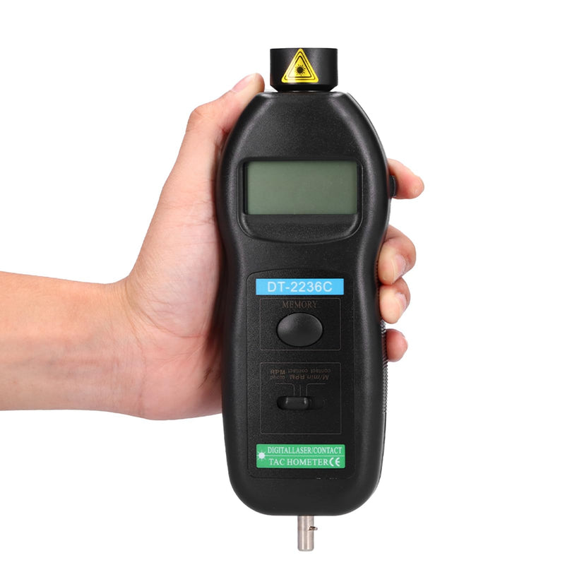 [Australia - AusPower] - DT2236C Digital Photo Tachometer Pocket Rotation Digital Speed Tach Tester for Automobile Maintenance, 0.5-19999rpm, Non 2.5~99999rpm 