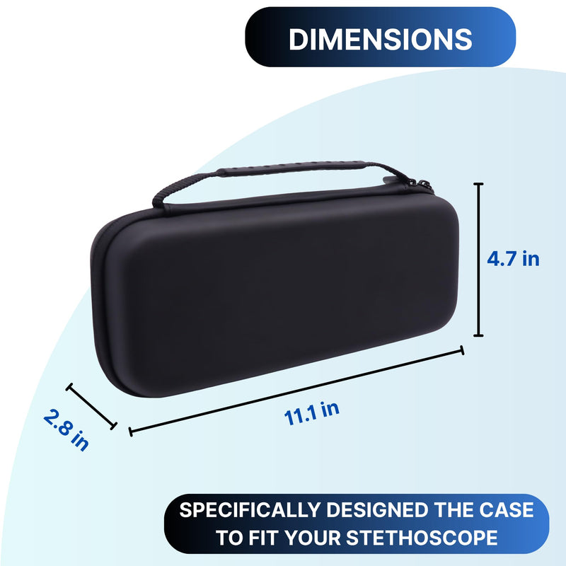 [Australia - AusPower] - Stethoscope Case for 3M Littmann Classic III, MDF Acoustica Deluxe Stethoscopes Travel Storage for EMT Trauma Shear Badges Penlights Extra Pocket for Doctor & Nurse Accessories (Galaxy Black) Galaxy Black 