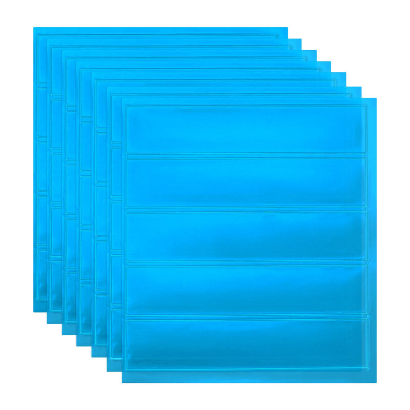 PATIKIL Hard Hat Reflective Stickers, (5 x 6 Inch, Lake Blue) (7 Pcs), Retro Reflective Safety Tape Durable Adhesive Helmet Stickers, Suit for - Hard Hats/Helmets/Mailboxes