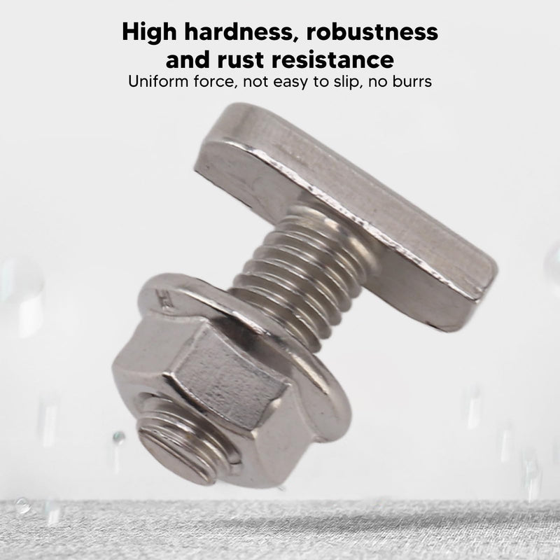 [Australia - AusPower] - 15 Set Hammer Head Bolt T Screw, T Slot Bolts M8 Stainless Steel Screws Thread T Slot Drop in Bolt for Photovoltaic and Solar Installationx 