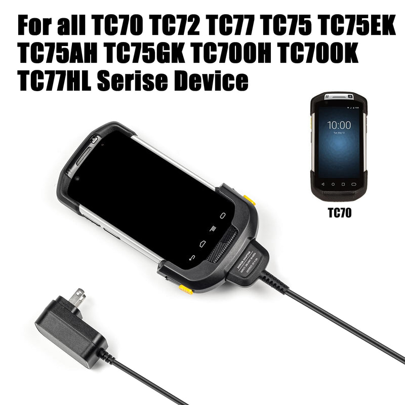 [Australia - AusPower] - Sicimly TC77 Charger,for Zebra for Symbol TC70 TC72 TC70X TC75 TC75X TC77HL TC720L TC75EK TC700H TC700K,5.75ft PDA Android Barcode Scanners Charger (Includes Power Supply). 