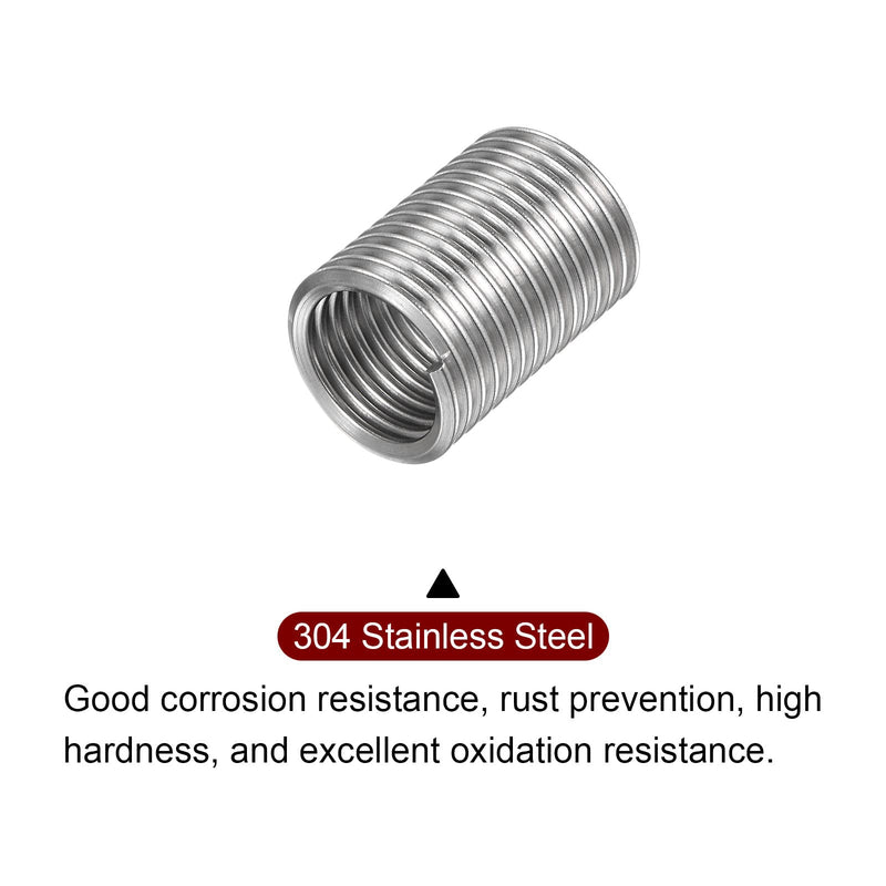 [Australia - AusPower] - 20pcs Wire Thread Inserts M12 x 1.75 2.5D 304 Stainless Steel Helical Coiled Wire Threaded Sleeve 