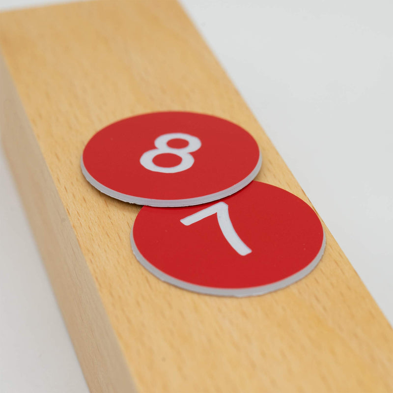 Plastic Number Tags Engraved Numbered Tags Without Hole (1-200, Red) 1-200