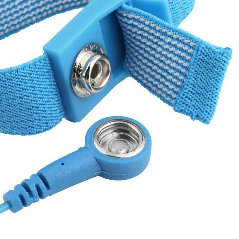 [Australia - AusPower] - Hailege 5pcs Anti Static Wrist Strap ESD with Clip Discharge Grounding Prevent Static Shock 