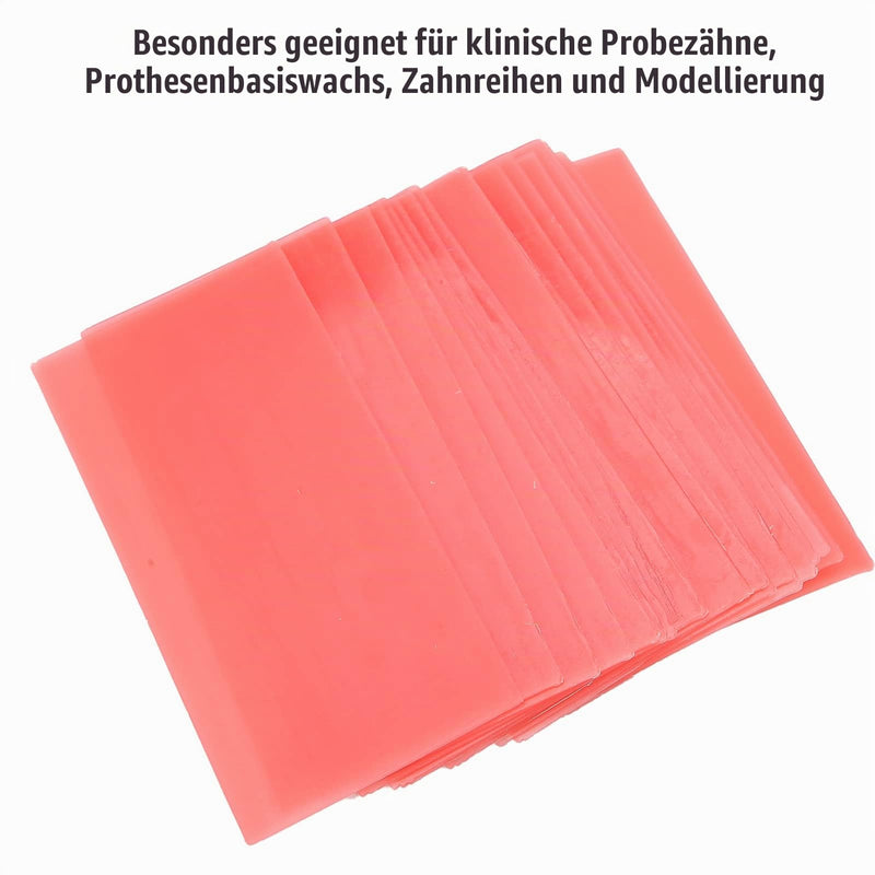 18 pcs Dental Base Wax for Teeth Repair, Modelling Wax Dental, Red Dental Wax Dental Wax Dental Aid Material, Dental Wax Sheet Supply for Clinical Trial Teeth