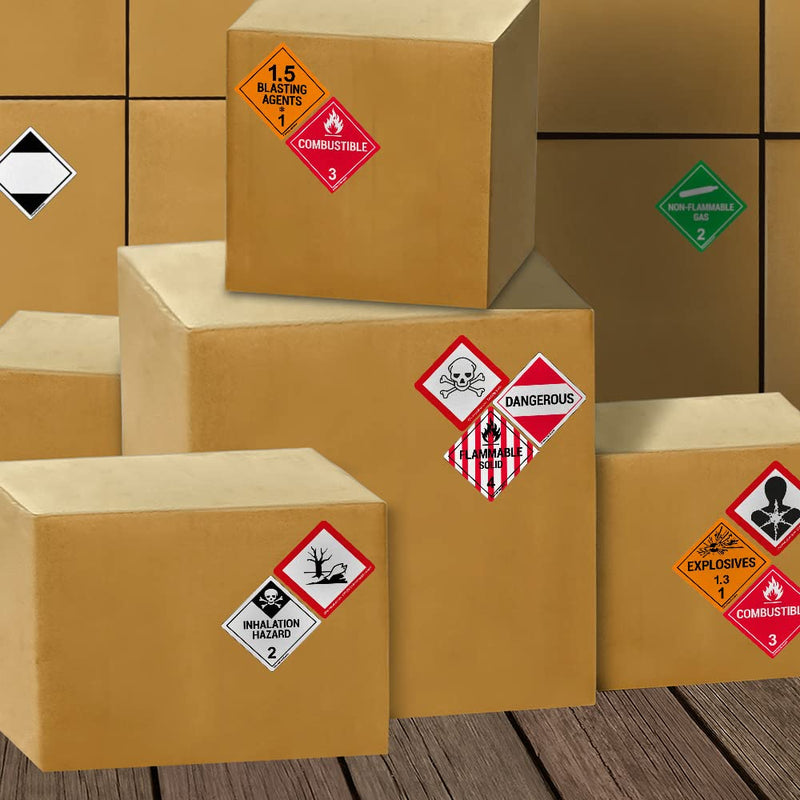 ChromaLabel 4 by 4 Permanent Durable Square D.O.T. Hazard Labels, Hazard Class 2 Toxic Gas Label, 100/Roll 4" x 4"