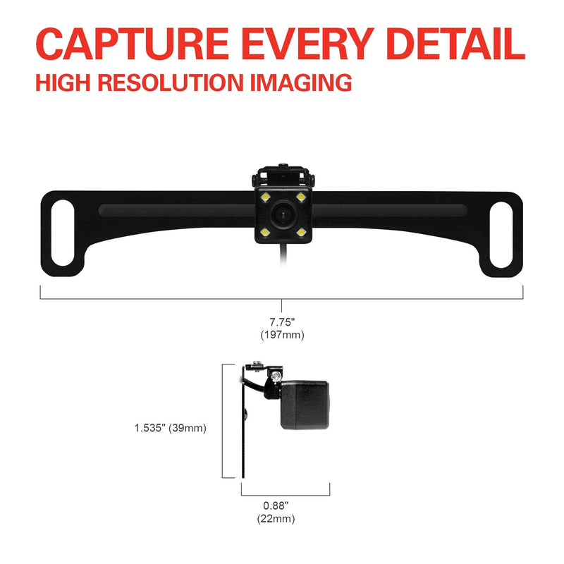 [Australia - AusPower] - BOSS Audio Systems LPCB40 Reverse Rearview License Plate Backup Car Camera - 170° Wide Angle Rear View, Weatherproof Back Up Cam 