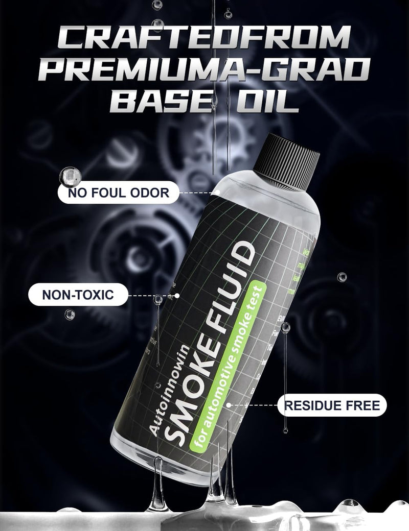 [Australia - AusPower] - Smoke Fluid Solution - 8oz Automotive Smoke Machine Liquid for Evap Vacuum Smoke Diagnostic Tester, Fuel Leak Detectors 