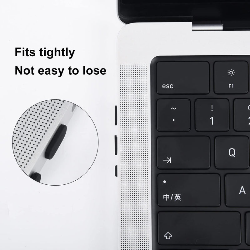 [Australia - AusPower] - 10PCS Dust Cover Port Plugs for MacBook Air 13" M2 M1 /MacBook Air 15.3" /MacBook Pro 13" M2 M1 /MacBook Pro 14" 16" M3 M2 M1, Dust Plug for USB C Thunderbolt,3.5mm Headphone & 2PCS Webcam Cover Slide 