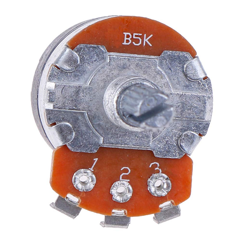 [Australia - AusPower] - 5PCS WH138 5K ohm Rotary Potentiometer with Switch, Single Turn Adjustable Resistance Speed Regulator with Alloy Knob 5K WH138 