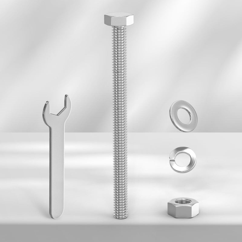 [Australia - AusPower] - 20PCS 5/16-18" x 6" 304 Stainless Steel Fully Threads Bolt, Hex Head Bolts with Nut Spacer and Spanner 5/16-18" x 6" 20 