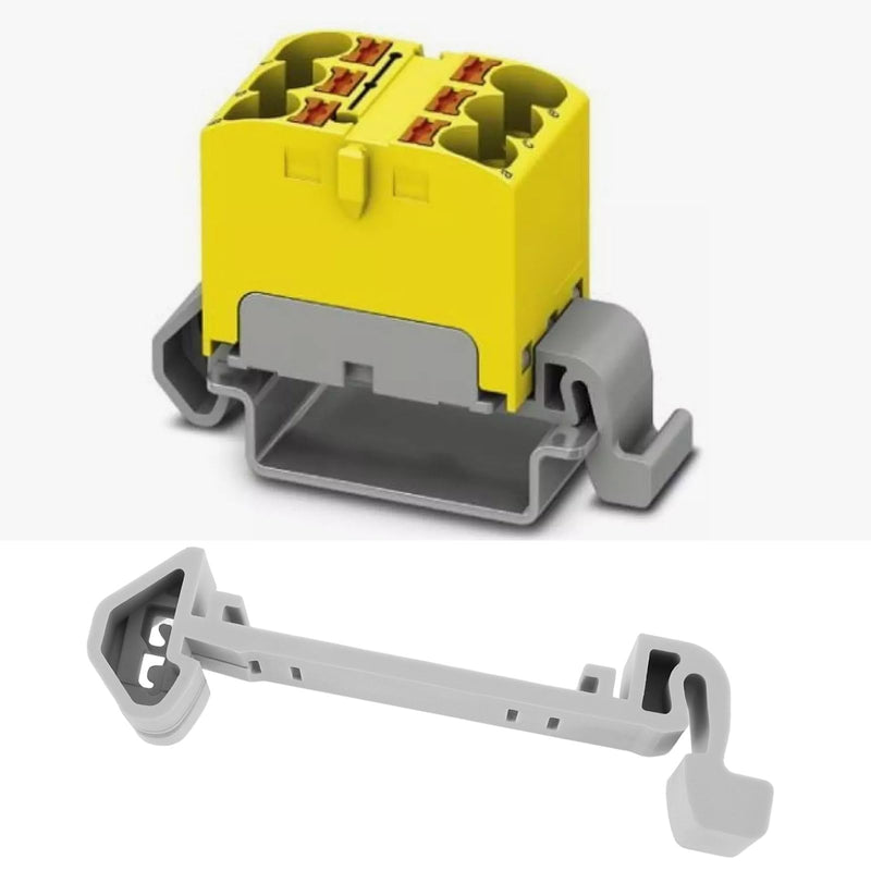 ECSiNG PTFIX-NS35A 3274056 DIN Rail Adaptor Compatible with NS 35 Can Hold 2.5 Mm2 and 4 Mm2 FIX Modules Pack of 4