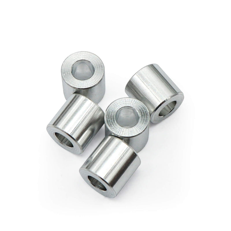 [Australia - AusPower] - Wulankd Aluminum Spacer 1/2" OD x 1/4" ID x Choose Your Length, Round Spacer, Unthreaded Standoff Bushing Plain Finish, Fits Screws Bolts 1/4" (1/2" Length, 25 Packs) 1/2" OD x 1/4" ID x 1/2" Length 