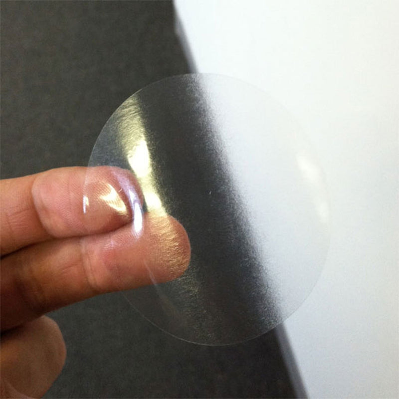Ultra Clear Retail Wafer Seals for Mailing Packaging 2.5 Inch Round Circle Dots 500 Adhesive Stickers