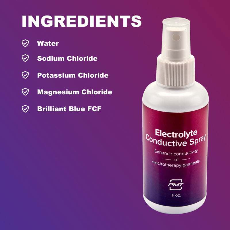 [Australia - AusPower] - Electrolyte Conductive Spray by PMT. Electrotherapy conductive spray for use with conductive TENS/EMS garments… (8oz Menthol-Free) 8 Ounce Menthol-Free 