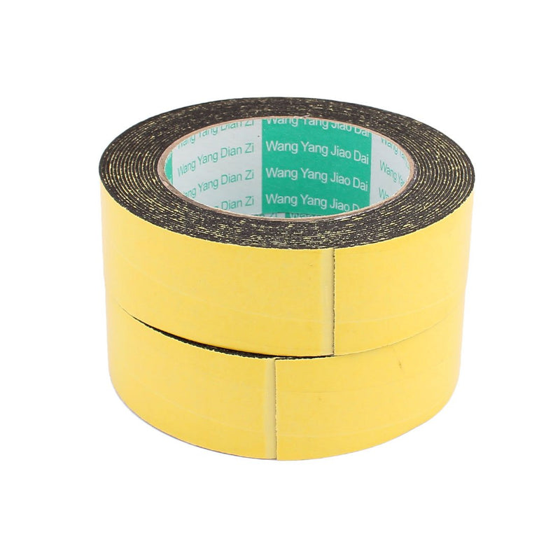 uxcell 2Pcs 35mm x 1mm Single Sided Self Adhesive Shockproof Sponge Foam Tape 5 Meters Length 35mm x 1mm, 5 Meters