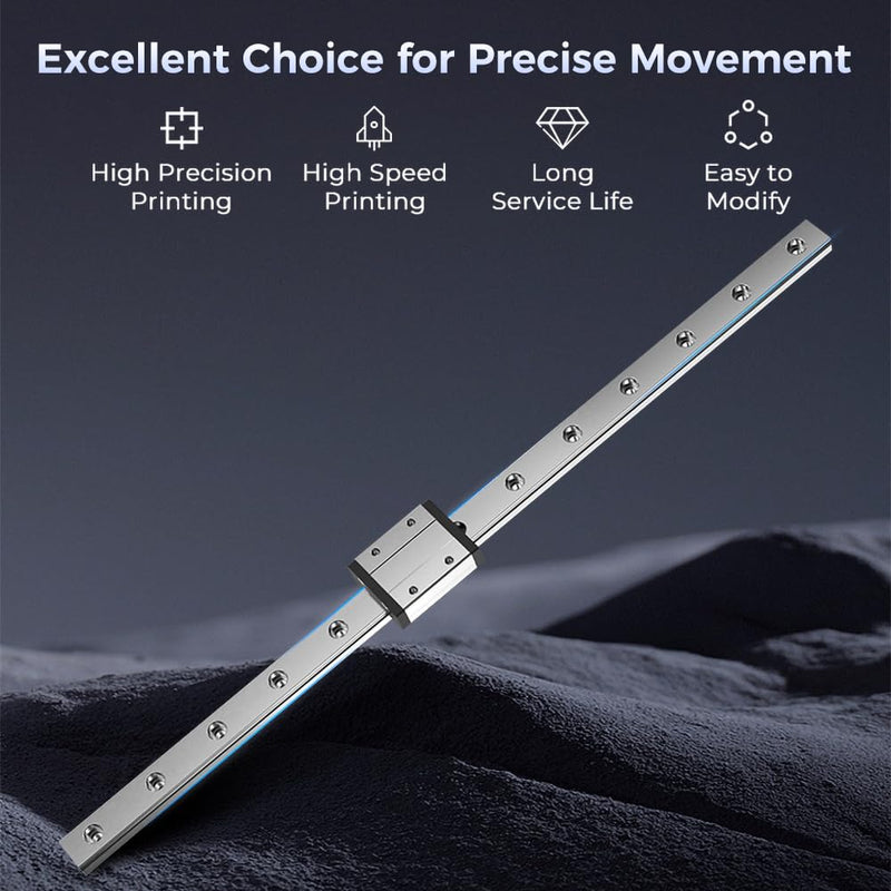 Creality Official Ender 3 Linear Rail Kit X-axis Rail Guide MGN12C 12.6" Length with Mount Bracket Support Sprite Pro kit Compatible with Creality Ender3 Ender 3 Pro Ender 3 V2 3D Printers Ender 3/3 Pro/3 v2 Linear Rail Kit