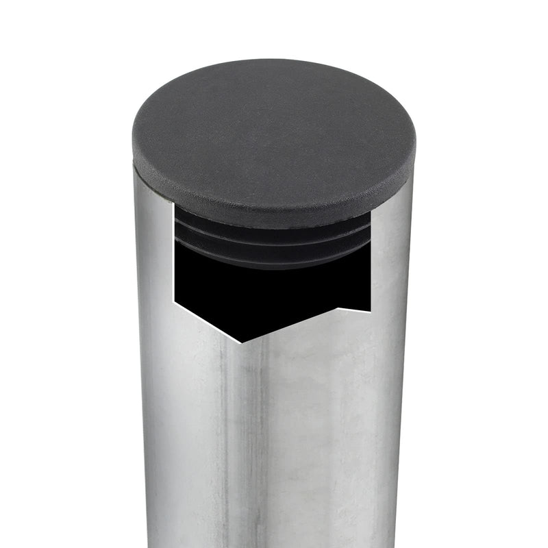 [Australia - AusPower] - 4 Pack 3 Inch Round Plastic Plugs, Durable Plastic Round End Caps, Black Round Tubing Plug, Pipe Tubing End Cap for Chair Table Stool Leg 3 Inch, 4 Pack 