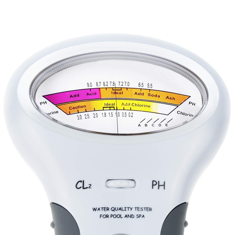 [Australia - AusPower] - Dual-Function Water Tester: pH & Chlorine (CL2) Meter for Pools, Spas, Hydroponics & Drinking Water, Pools, Spas, Drinking Water Analysis Monitor PH Chlorine Tester Kit 