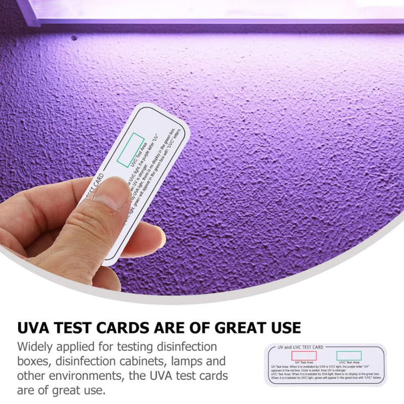 [Australia - AusPower] - Gatuida Pack of 6 UV Test UVC UVA Test Tools UV Light Test Strips Sensor Light Test Card UV Test Card Paper UV UVC Detector Ultraviolet Light Instruction Card The Bulb 