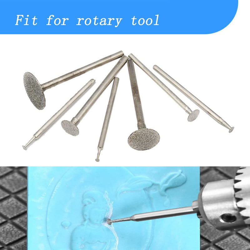 [Australia - AusPower] - Luo ke 13 Pcs T Shape Diamond Burr - 3/32'' Shank Channel Cutting Burs Diamond Mounted Stone Carving Burr for Rotary Tools includes Dremel 