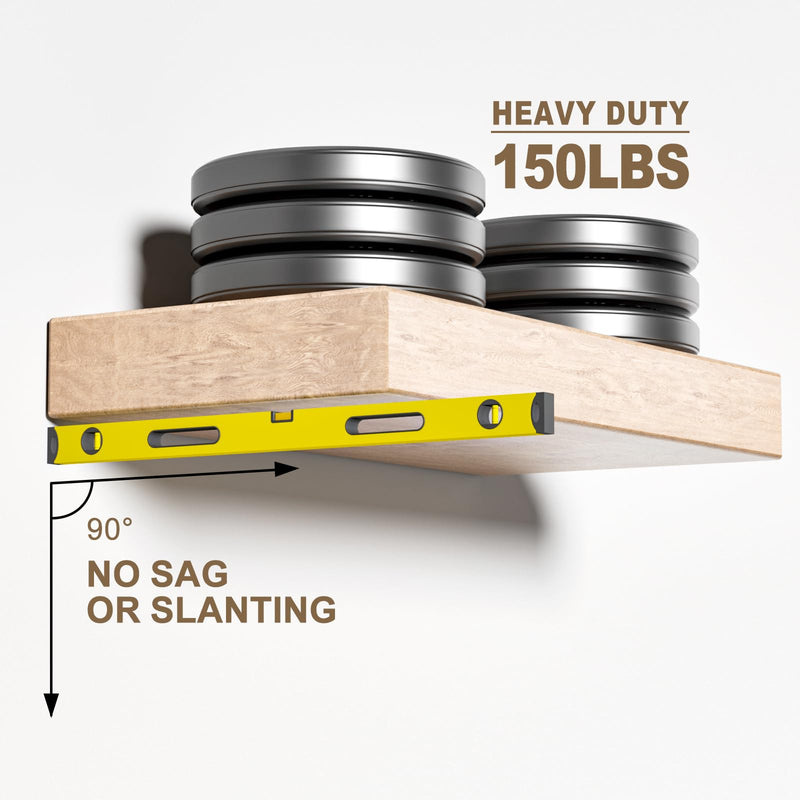1pc Floating Shelf Bracket Heavy Duty,Decorative Floating Shelf Hardware Hidden Black Metal Fireplace Mantel Brackets (18"X8"X1.0" Without Tools) 18"X8"X1.0"