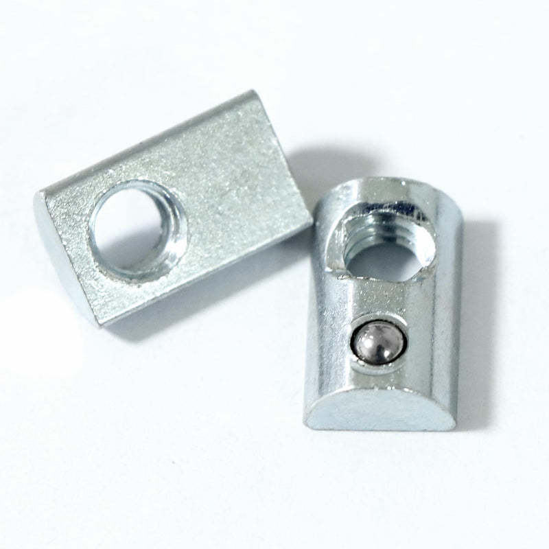 [Australia - AusPower] - 5/16”-18 Threaded Steel Roll in T-Nut with Ball Spring, T-Slot Nuts Accessory Hardware Nuts for 15 or 40 Series Aluminum Extrusion Profiles Rail, 20 Packs 