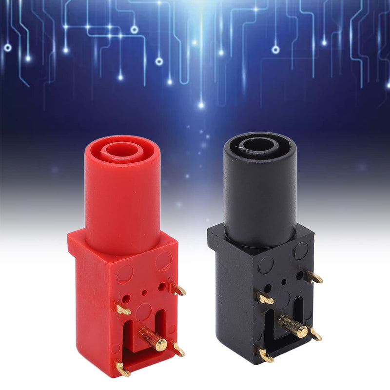 [Australia - AusPower] - 2Pcs 4mm Right Angle PCB Banana Sockets Plated Plug for Circuit Testing 2 Pack Solderable Banana Jacks for Electrical Connections 