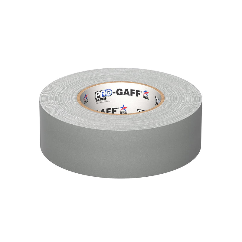 ProTapes Pro Gaff Premium Matte Cloth Gaffer's Tape With Rubber Adhesive, 11 mils Thick, 55 yds Length, 2" Width, Grey (Pack of 1)