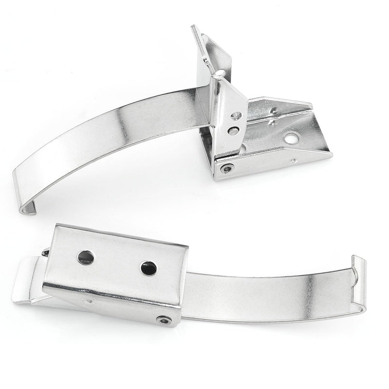 [Australia - AusPower] - 2PCS Large 304 Stainless Steel Draw Toggle Latch Spring Toggle Lock Buckle Spring-Steel Hook with Screws L(98mm) 