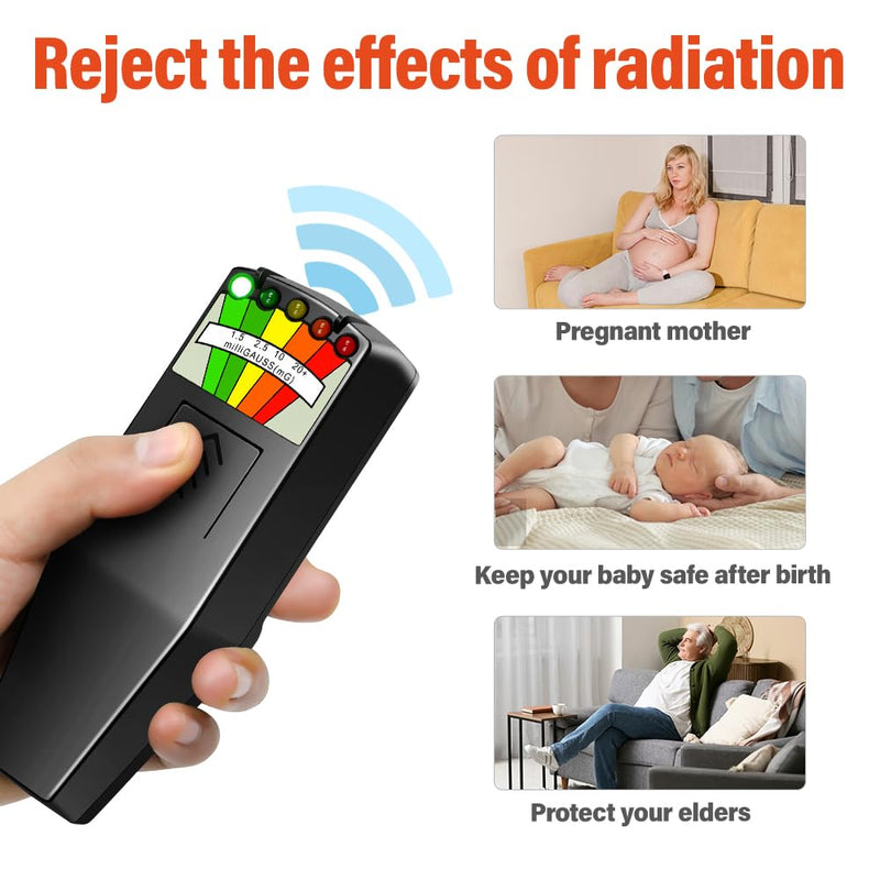 K2 EMF Meter, Handheld EMF Meter, 5 LED Ghost Hunting Detector, 50Hz - 20,000Hz Radiation Meter, K2 Meter for Home Office Outdoor