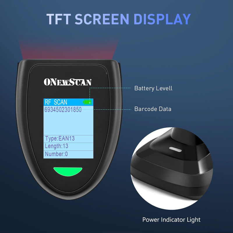 [Australia - AusPower] - Barcode Scanner Wireless, QR Code Scanner Handheld Bar Code Scanners with Base 2 in 1 USB Wired Connection & 2.4G Wireless 1D&2D&PDF417 Data Matrix Automatic Barcode Reader NS-2206PT 