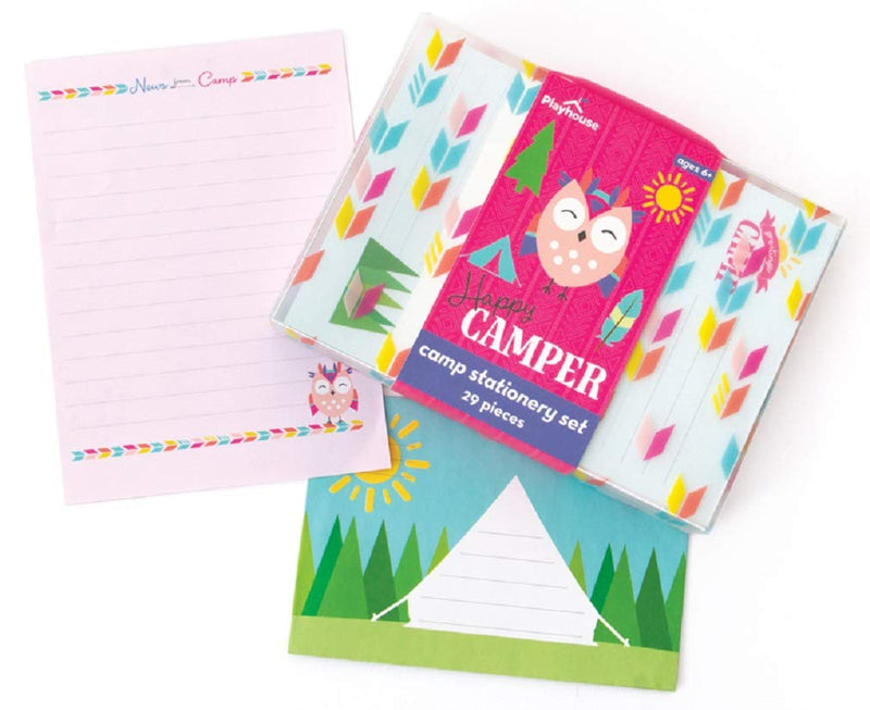 [Australia - AusPower] - Playhouse 29-piece Happy Camper Complete Letters and Notes Stationery Tote for Kids 