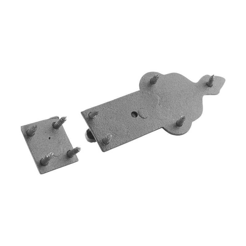 Renovators Supply Manufacturing Slide Bolt Latch 3 3/4 in. Black Wrought Iron Ball Tip Style Slide Bolt with Mounting Hardware Pack of 2 3.75 inch - Ball Tip