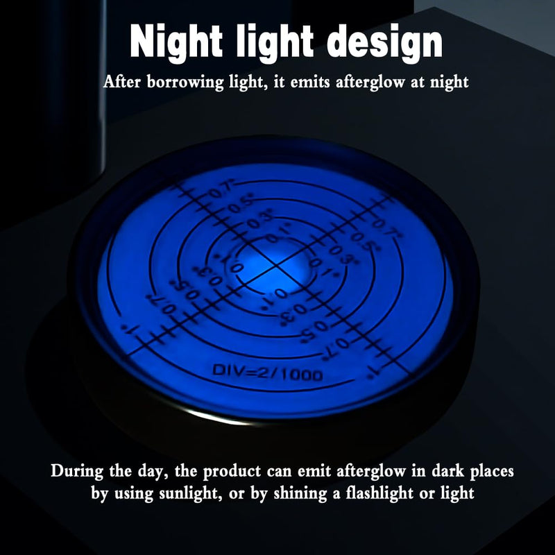 [Australia - AusPower] - 6'/2mm Point high Precision Universal Level Bubble Metal Bubble Water Leveler Cross Level Gauge Small Household (Blue Luminous Magnetic) Blue Luminous (Magnetic) 